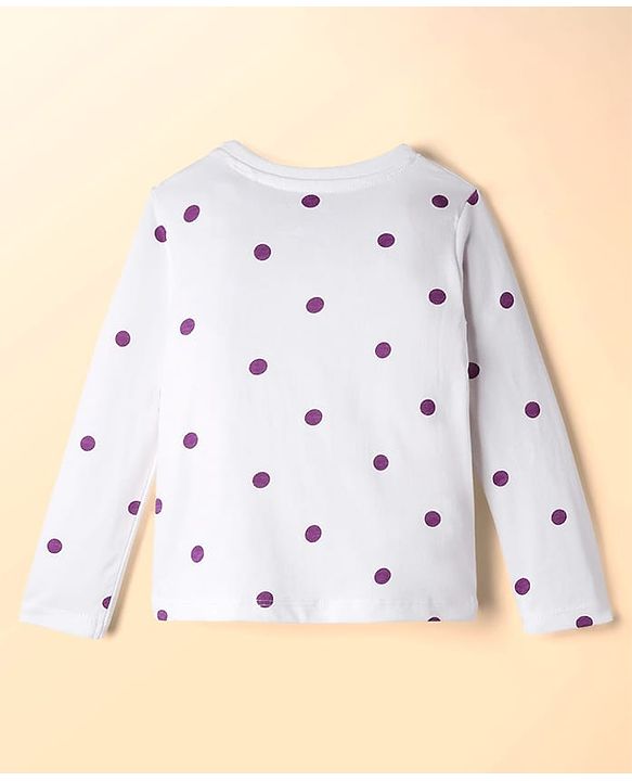 Babyhug Disney Single Jersey Knit Full Sleeve T-Shirt & Dungaree Set with Chip n Dale Graphic - Lilac & White