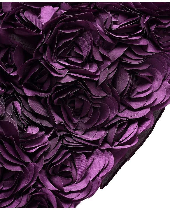 Babyhug Mesh 3D Flower Detailing Sleeveless Party Dress With Bow & 5 Layers With Cotton Lining - Purple