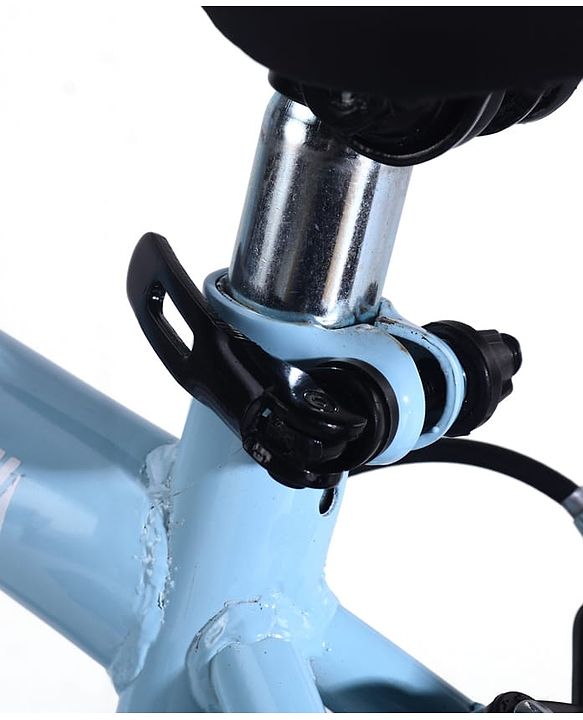 Babyhug Cruise Bicycle for Kids Cycle for 3 to 5 Years Boys & Girls 14T Inches- Blue| 90% Pre-Installed| Sturdy Frame| Training Wheels| Durable Brake| Rubber Tyres| Height Adjustable Seat and Handle