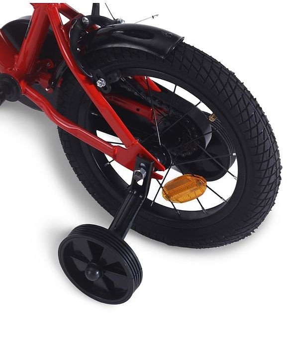 Babyhug Cruise Bicycle for Kids Cycle for 3 to 5 Years Boys & Girls 14T Inches- Blue| 90% Pre-Installed| Sturdy Frame| Training Wheels| Durable Brake| Rubber Tyres| Height Adjustable Seat and Handle