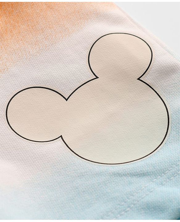 Babyhug Disney Single Jersey Knit Half Sleeves Ombre T-Shirt & Shorts With Mickey Mouse Graphics - Orange