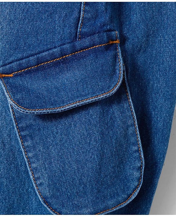 Pine Kids Denim Woven Full Length Washed Jeans - Black