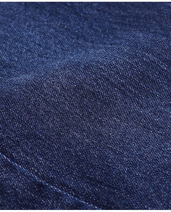 Pine Kids Woven Full Length Washed Denim Jeans - Navy Blue