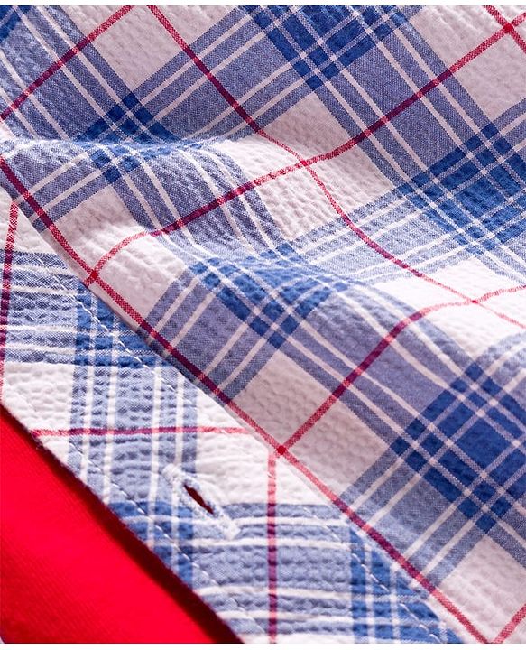 Pine Kids Cotton Woven Full Sleeves Checkerd Shirt with T-Shirt - Blue