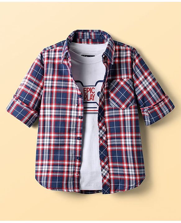 Pine Kids Male Checks Shirts 8-9Y MULTI