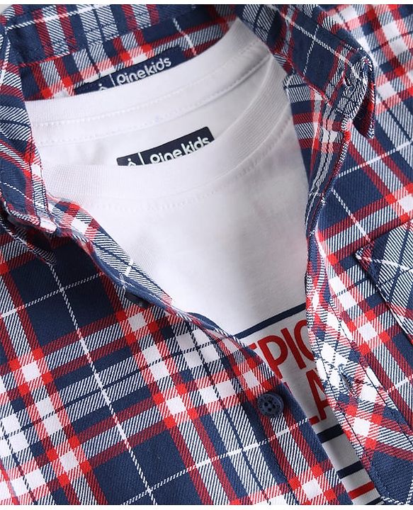 Pine Kids Male Checks Shirts 8-9Y MULTI