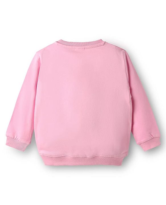 Babyhug Cotton Knit Full Sleeves Sweatshirts With Bunny Graphics Pack of 2 - Pink & Blue