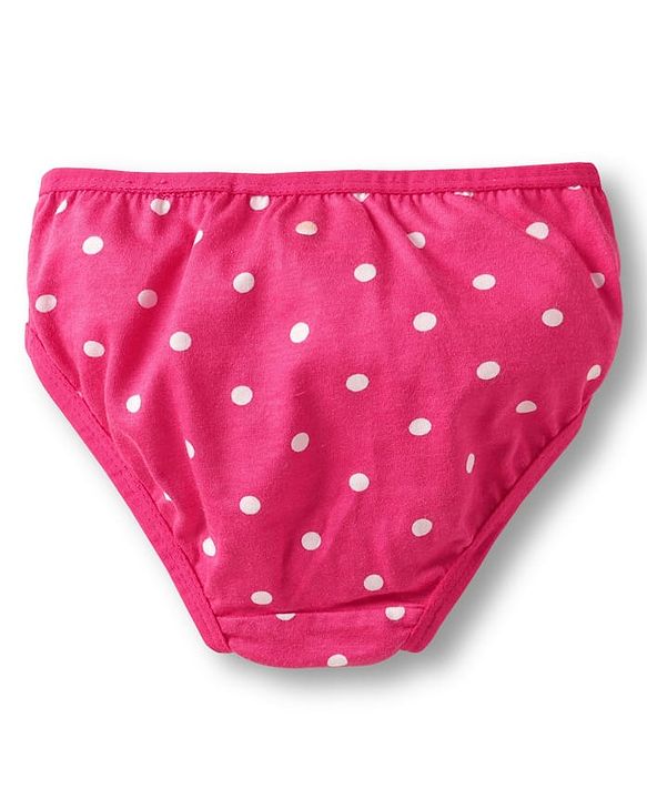 Babyhug 100% Cotton Knit Panties with Floral & Polka Dot Print Pack of 3 - Multicolor
