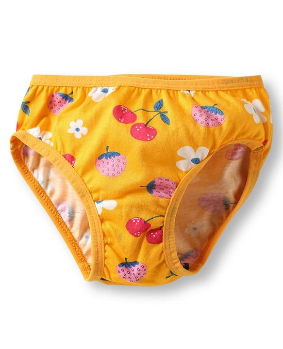 Babyhug 100% Cotton Knit Panties with Floral & Polka Dot Print Pack of 3 - Multicolor