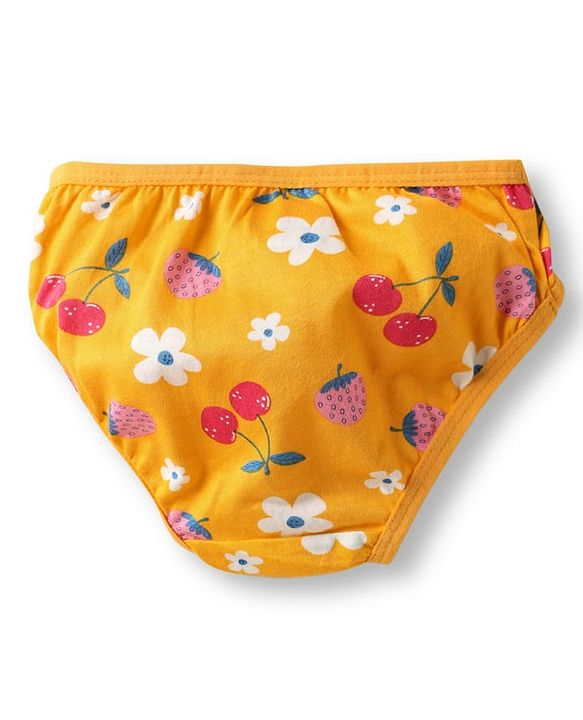 Babyhug 100% Cotton Knit Panties with Floral & Polka Dot Print Pack of 3 - Multicolor