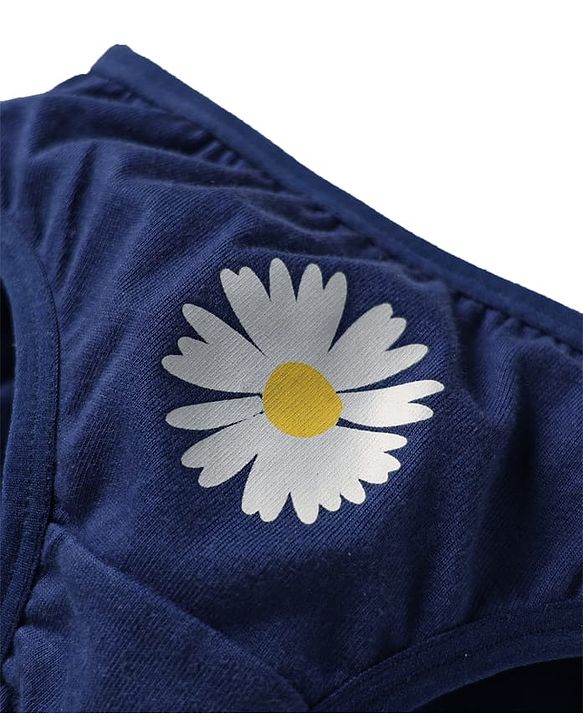 Babyhug 100% Cotton Knit Panties with Floral & Polka Dot Print Pack of 3 - Multicolor