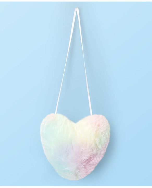 Babyhug Single Jersey Knit Half Sleeves Shrug with Frock with Heart Print Bow Applique & Sling Bag - Pink White & Light Blue