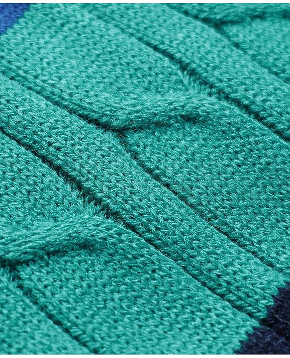 Pine Kids Knit Full Sleeves Pullover Sweater With Colour Block Design - Multi Colour