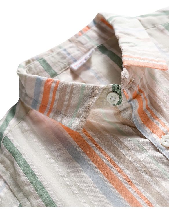 Babyhug Cotton Woven Half Sleeves Striped Shirt & Shorts Set - Green