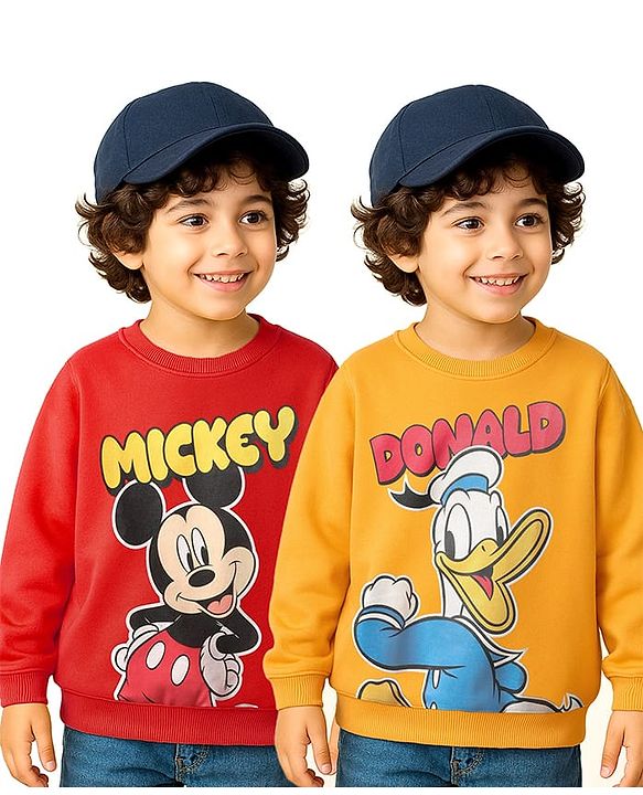 Babyhug Cotton Knit Full Sleeves T-Shirt Graphic Text Print - Red main image 1