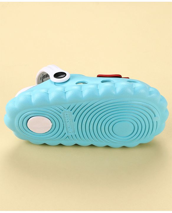 Cute Walk by Babyhug Back Strap Closure Clogs with Butterfly & Ice Cream Applique- Blue