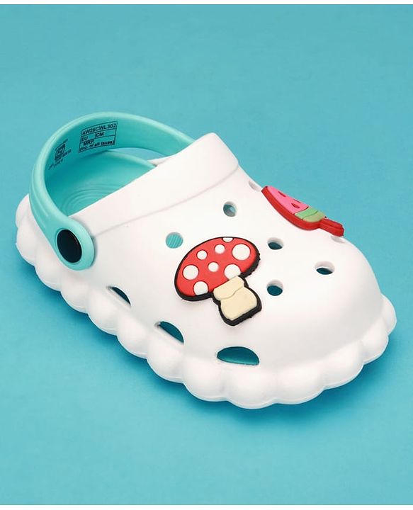 Cute Walk by Babyhug Slip On Clogs With Applique - White