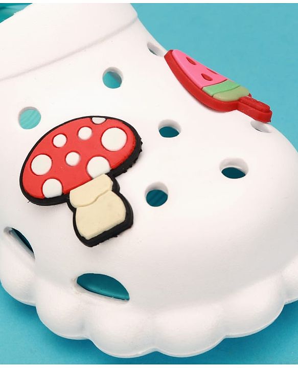 Cute Walk by Babyhug Slip On Clogs With Applique - White