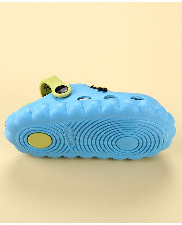Cute Walk by Babyhug Back Strap Closure Clogs with Car Applique - Blue