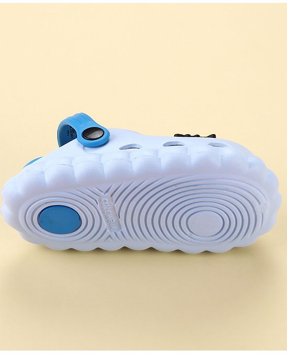 Cute Walk by Babyhug Back Strap Closure Clogs with Mushroom & Pizza Applique - Light Blue