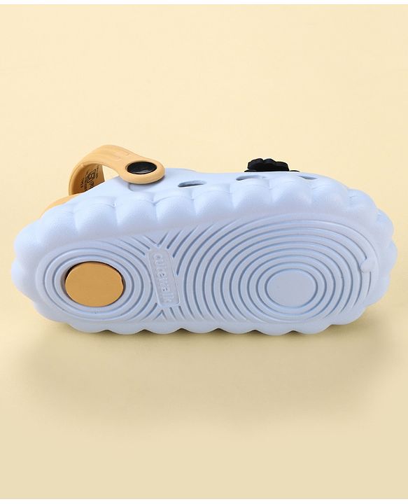 Cute Walk by Babyhug Back Strap Closure Clogs With Car Applique - Light Blue