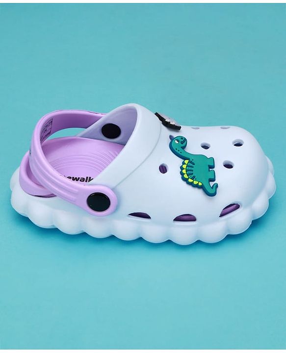 Cute Walk by Babyhug Clogs With Dino Applique & Back Strap - Purple