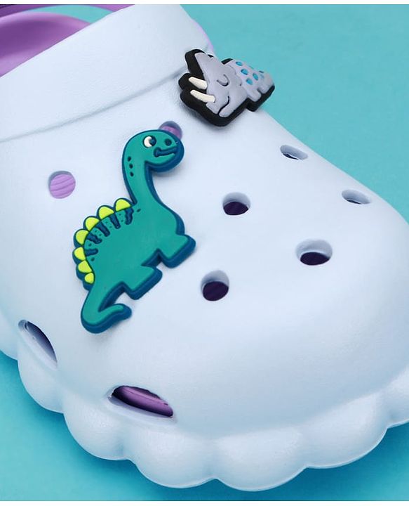 Cute Walk by Babyhug Clogs With Dino Applique & Back Strap - Purple