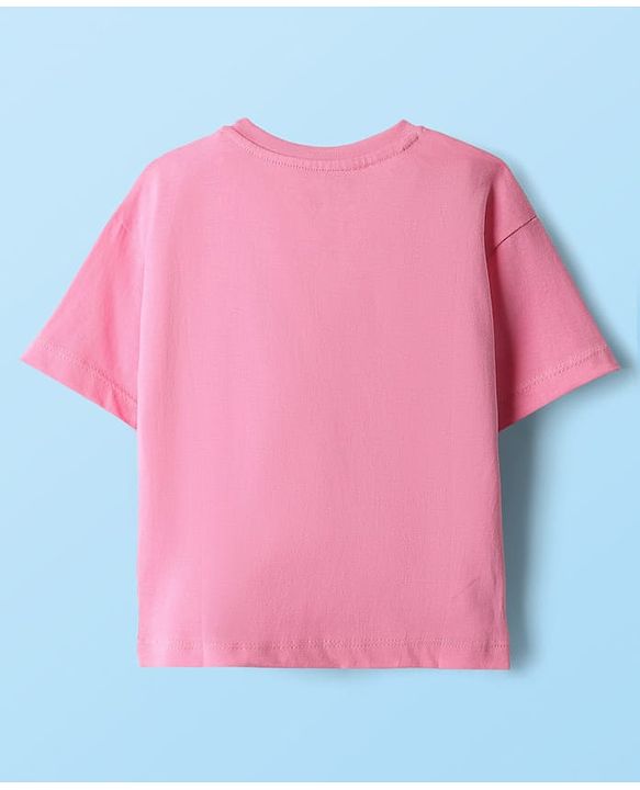 Babyhug Disney Single Jersey Knit Half Sleeve T-Shirts with Disney Characters Graphics  Pack of 5 - Pink, White & Green