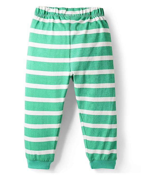 Babyhug Disney Single Jersey Full Sleeves Night Suit Set with Lion King Graphics - Light Green