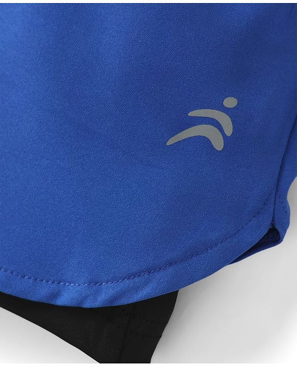 Pine Active Knit Active Stretch Solid Shorts with Tights - Royal Blue