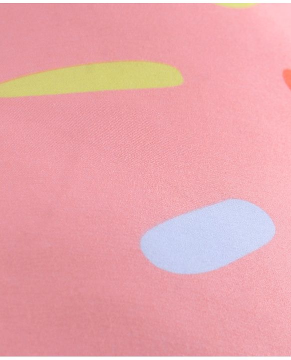 Babyhug 100% Cotton Feeding Pillow  Party Theme  - Pink | Fits upto waist size 36 inches