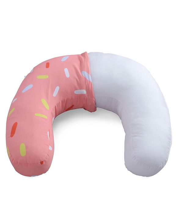 Babyhug 100% Cotton Feeding Pillow  Party Theme  - Pink | Fits upto waist size 36 inches