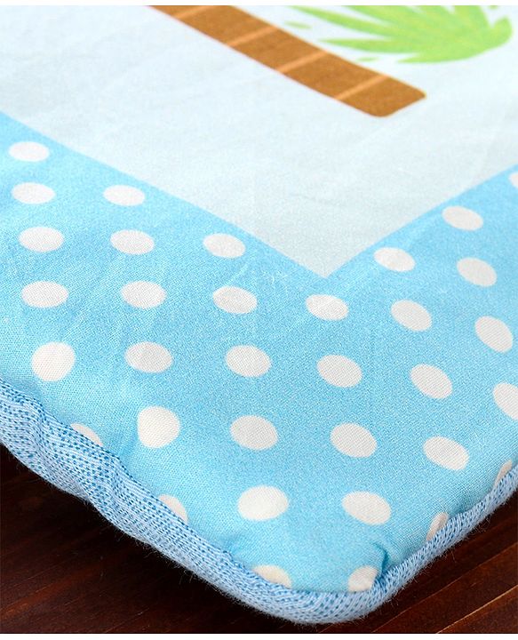 Babyhug 100% Cotton Bedding Set Panda Theme - Grey| Soft Breathable Cotton Fabric| U Shaped Pillow, Bolsters, Mattress| Washable