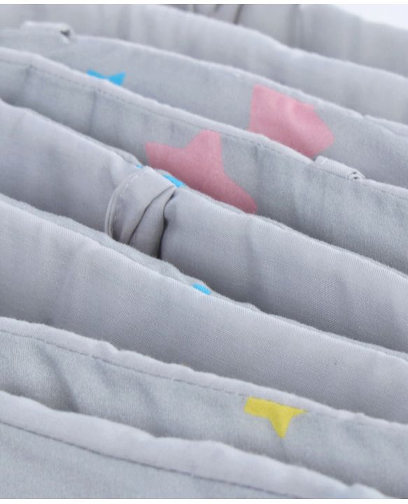 Babyhug 100% Cotton Cot Bumper Panda Print Regular - Grey (Cot not Included)| Protective Padding| Soft & Cozy| Washable| Easy to Assemble| Compact Folding & Storage| Prevents Bumping into Sides