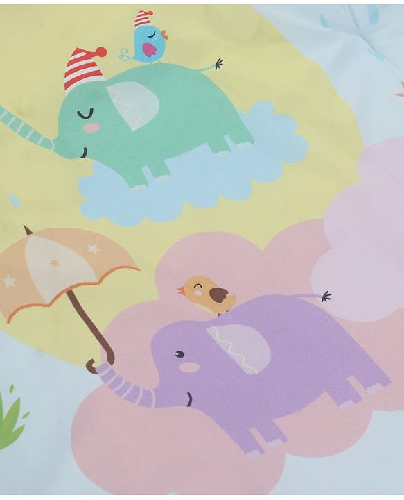 Babyhug Cotton Mosquito Net With Mattress Panda Print - Grey| Soft and Comfortable| Easy Access| Foldable & Travel Friendly| New Born Gifting Option| Use on Floor Cribs Cots or Cradle