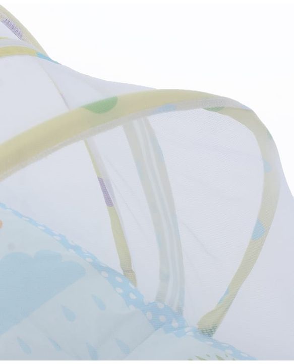 Babyhug Cotton Mosquito Net With Mattress Panda Print - Grey| Soft and Comfortable| Easy Access| Foldable & Travel Friendly| New Born Gifting Option| Use on Floor Cribs Cots or Cradle