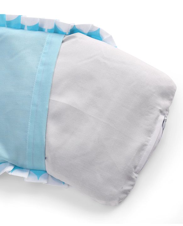 Babyhug Head Shaping Mustard Seed Pillow Aeroplane Print - White| 1 Kg Natural Rai| Cotton Removable Cover| Natural Warming Property|Prevents Cold & Flat Head Syndrome| NewBorn Neck & Shoulder Support