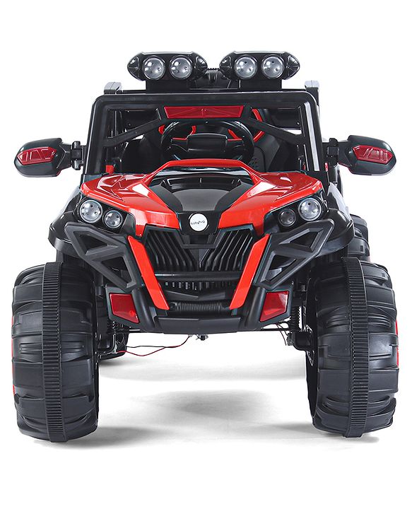 Babyhug Thunder 4X4 Battery Operated Ride On Jumbo Jeep With Music and Lights - Red