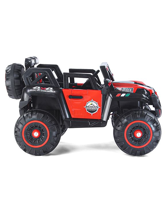 Babyhug Thunder 4X4 Battery Operated Ride On Jumbo Jeep With Music and Lights - Red