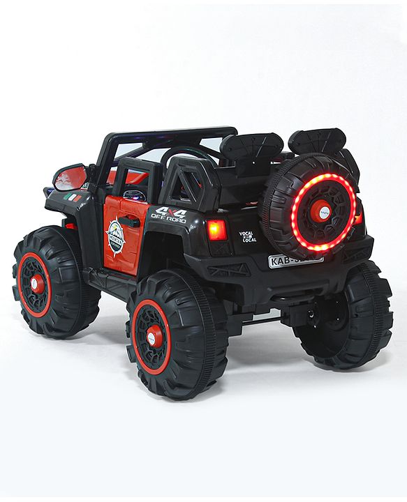 Babyhug Thunder 4X4 Battery Operated Ride On Jumbo Jeep With Music and Lights - Red