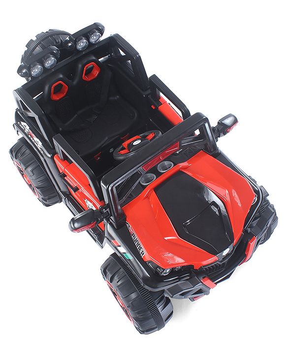 Babyhug Thunder 4X4 Battery Operated Ride On Jumbo Jeep With Music and Lights - Red