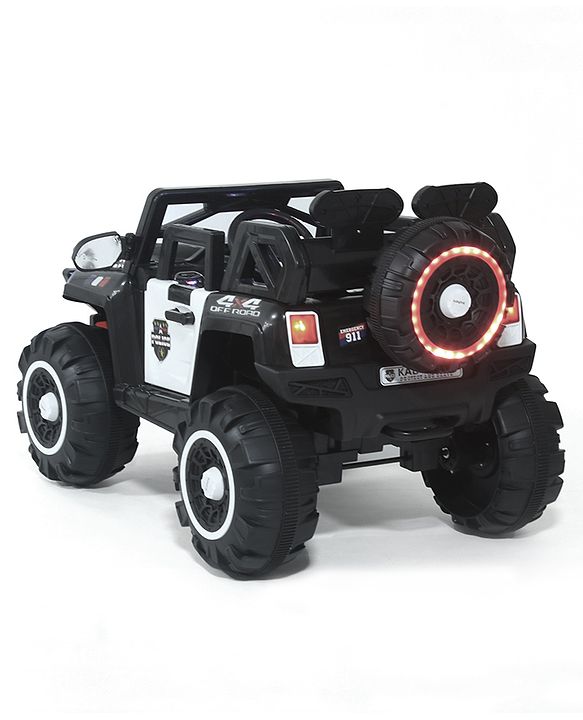Babyhug Thunder 4X4 Battery Operated Ride On Jumbo Jeep With Music and Lights - Black