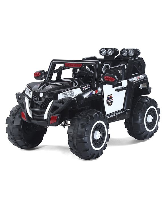 Babyhug Thunder 4X4 Battery Operated Ride On Jumbo Jeep With Music and Lights - Black