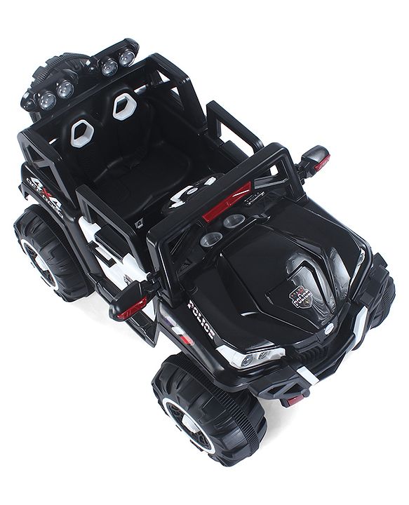 Babyhug Thunder 4X4 Battery Operated Ride On Jumbo Jeep With Music and Lights - Black