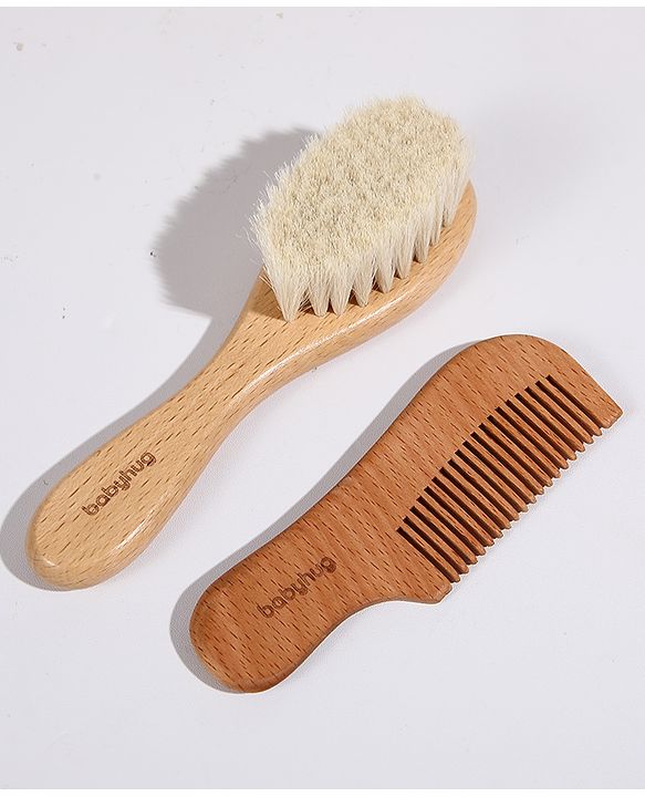Babyhug Brush & Comb Set  Natural - Brown