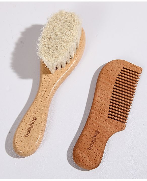 Babyhug Brush & Comb Set  Natural - Brown
