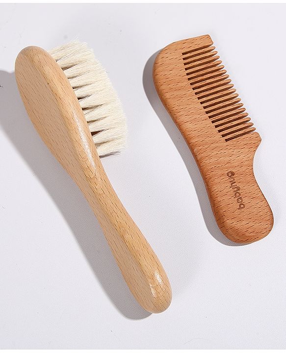 Babyhug Brush & Comb Set  Natural - Brown