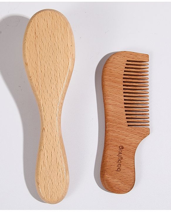 Babyhug Brush & Comb Set  Natural - Brown