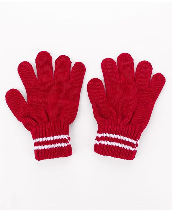 Pine Kids Knit Gloves With Stripes Pack of 3 - Color may Vary