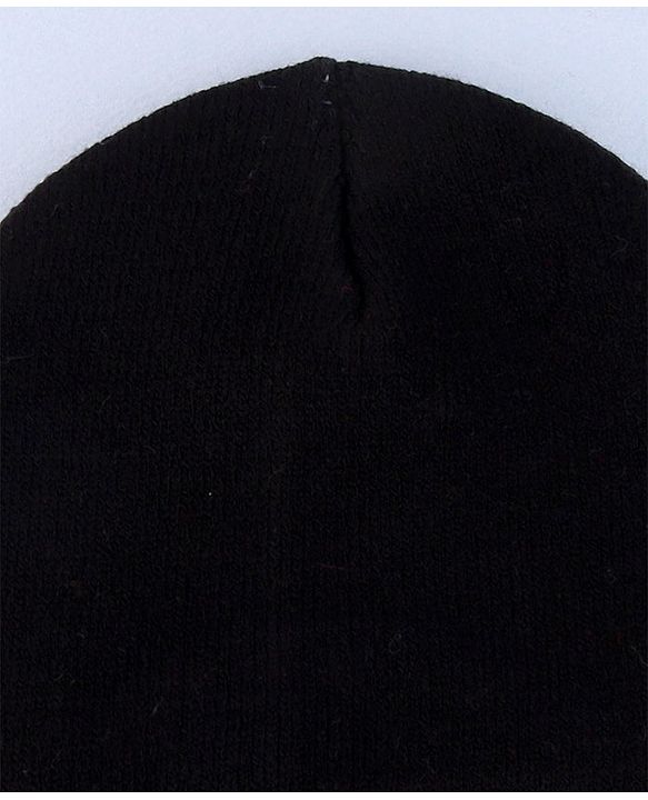 Pine Kids Solid Color Monkey Cap Black  - Diameter 20 cm